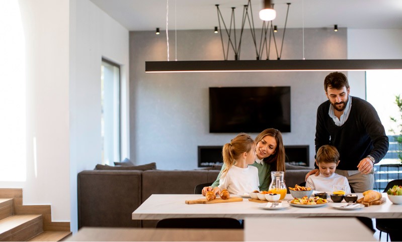 Image of a Family Having Lunch